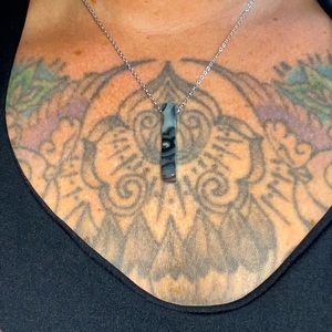 Black Agate Necklace Courage Grounding Balance